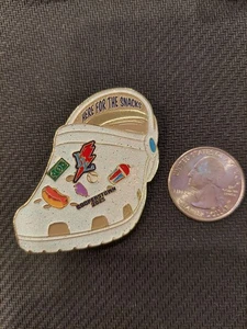 Cooperstown Baseball Trading Pin 2025 Here For The Snacks Crocs - Picture 1 of 2
