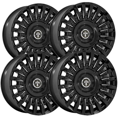 (Set of 4) Dub DC272 Honcho 24x9 5x115/5x120 +38mm Black/Milled Wheels Rims Foto 1 de 4