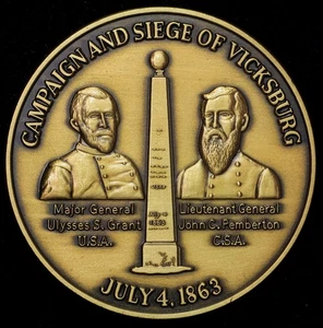 Vicksburg, Mississippi Campaign & Siege National Military Park Civil War Medal - Picture 1 of 2