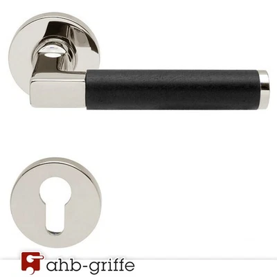 AHB Türdrücker Linea Ebenholz 1051/3010 PZ Nickel Türgriff Bauhaus Türbeschlag - Bild 1 von 4