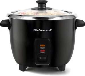 Elite Gourmet ERC006SS Cuociriso Elettrico 6 Tazze con Interno in Acciaio Inox - Foto 1 di 7