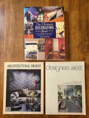 Vintage Decor Book Lot Architectural Digest, Designers West, Ultimate Decorating - Image 1 of 4
