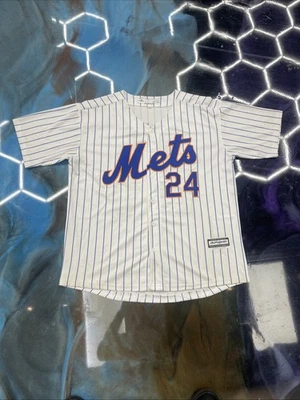 New York Mets Pin Stripe Majestic Jersey Robinson Caño #24 - Image 1 of 4