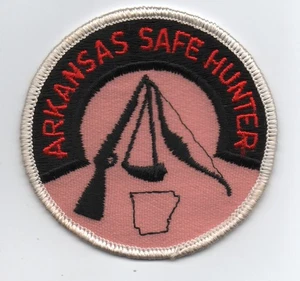 Arkansas "Safe Hunter" Patch, Safety Orange Bkgd - Picture 1 of 1