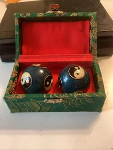 Vtg Baoding Balls Musical Chimes Chinese Health Exercise Stress Ying-Yang - Picture 1 of 6