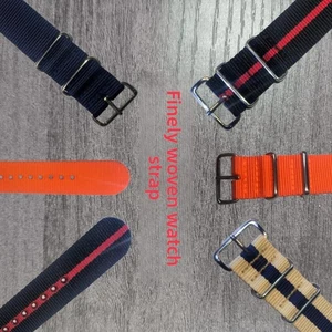 NATO Tejido Nylon Universal Correa de Reloj con Hebilla de Acero Inoxidable para Hombre Mujer - Imagen 1 de 44