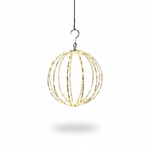 30cm Copper Gold Sphere 140 LED Lights Timer 10m Lead Indoor Outdoor Christmas - Picture 1 of 7