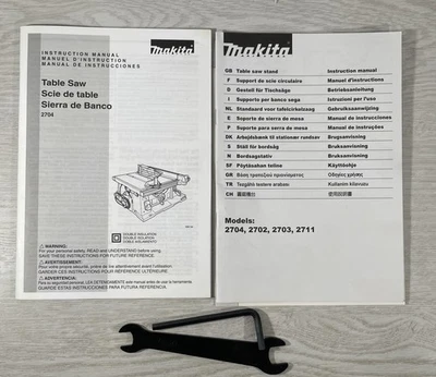 Sierra de mesa Makita #2704 llave manual y herramientas 7812171 Foto 1 de 2