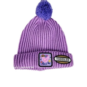 John Deere Kids Toddler Knit Beanie Hat Purple With Duck Logo New Tags OSFM - Picture 1 of 5