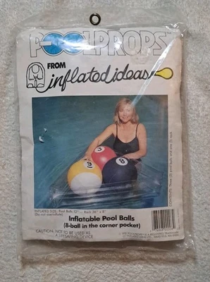 Vintage 90s Pool Props Inflatable Ideas Billiard Balls Beach Balls - Image 1 of 3