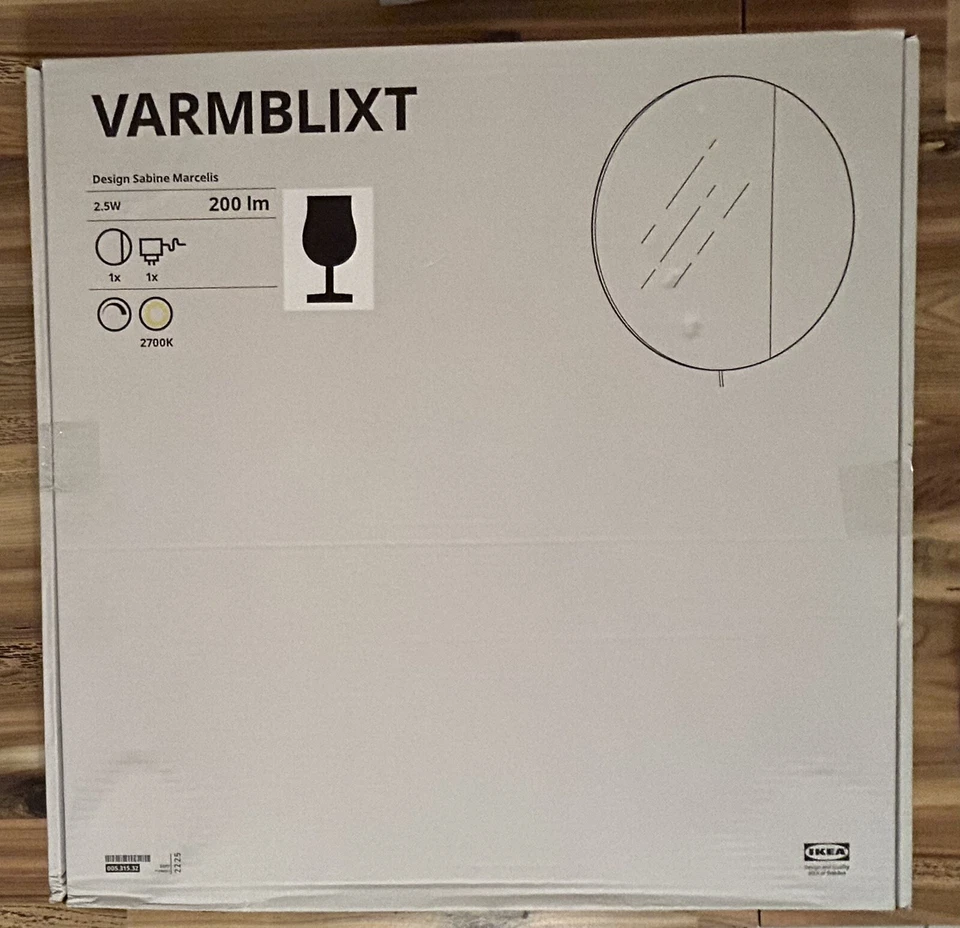 Ikea Varmblixt LED wall Lamp/Mirror Dimmable/Bronze Sabine Marcelis 005.315.32