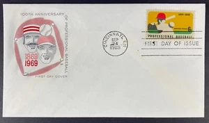 1969 Baseball FDC (Scott 1381) - Cincinnati, OH - House of Farnam Cachet - Picture 1 of 2