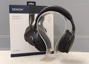 DENON AH-D1200-BK Over ear Headphones Dynamic Type Black High Resolution Used - Picture 1 of 14