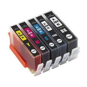 5 Cartouches d'encre remplacer HP 364Bk 364PBk 364C 364M 364Y non-OEM - Photo 1/6