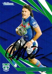 Signed 2024 New Zealand Warriors NRL TLA Traders Card - Dallin Watene-Zelezniak - Picture 1 of 3