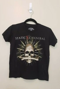T-Shirt Static X 2007 The Cannibal Killers Tour schwarz Konzert Jugend Größe Medium - Bild 1 von 6