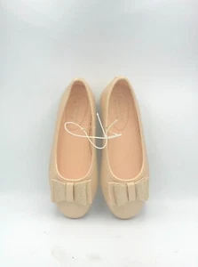Neu Ballett Mädchen rosa gold Schleife flach Rampage Lucie Tanzschuh Größe 13 - Bild 1 von 4