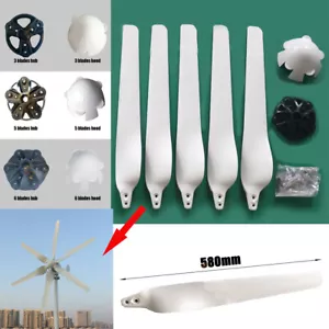 Molino de viento 58 cm cuchillas de nailon de alta resistencia para generador de turbina eólica horizontal - Imagen 1 de 5