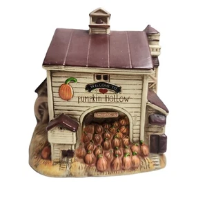 Vintage SCHMID Music Box Pumpkin Hollow Lighthouse C. Wysocki Americana - Imagen 1 de 7
