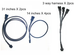 Kit de arnés de 3 vías de extensión de cableado negro 31 N 14 pulgadas para tanque de motor LED - Imagen 1 de 11
