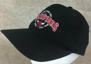 Vtg Chicago Bulls 4 Time NBA Champion 91 92 93 96 Snapback Hat - Picture 1 of 11