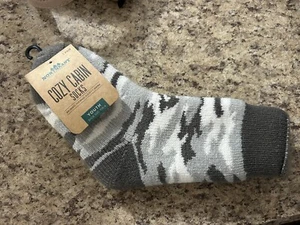 NEW w/ Tags Cozy Cabin Gray Camo Youth Socks 10k-4 - Picture 1 of 2
