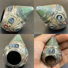 Unique Vintage Old Brass Wonderful Decoration Huge Ring With Mix Stone Inserts