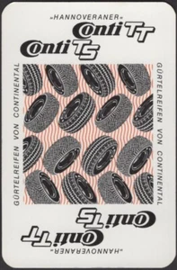 Playing Cards Single Card Old Vintage * CONTINENTAL  Car Tyre Tire Advertising C - Imagen 1 de 3