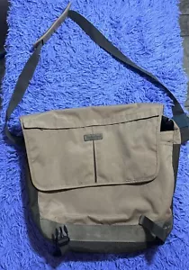 Vintage Timberland Briefcase Satchel Bag Brown Canvas Laptop Messenger - Picture 1 of 6
