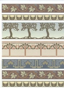 Dollhouse Wallpaper Arts and Crafts Borders by Brodnax Prints - Picture 1 of 1
