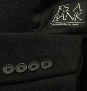 Jos. A. Bank Men's Charcoal Gray Full Length Long Top Over Coat Size 46L - Picture 1 of 9