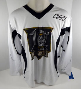 2010-11 Manchester Monarchs Blank Game Issued White Pratice Jersey 10th Anv  XL