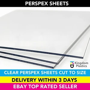 Clear Acrylic Sheets - Fast Delivery Cut To Size Acrylic Sheets Plastic Sheets - Picture 1 of 5