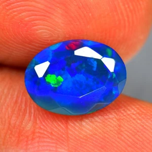 1.60Ct Pretty 3D Multi Color Flash Natural Solid Welo Black Fire Opal - Picture 1 of 1