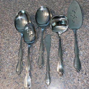 Oneida Community Stainless CHATELAINE Flatware Silverware Serving Pieces Set/6 - Picture 1 of 6