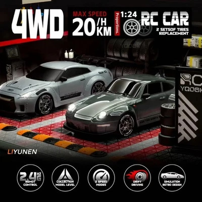 RC Drift Car WRX Sport Remote Control Sports Racing Drifting Toy w/ Spare Tires - Image 1 of 4