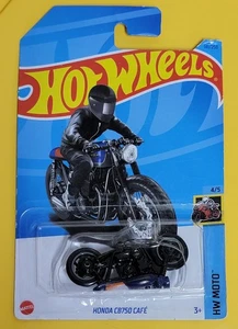 Hot Wheels141/250 Honda CB750 Café ~ 2023 HW Moto 4/5 ~ Blue Error Upside Down - Picture 1 of 2