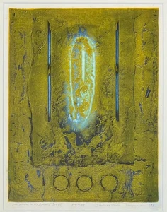 Hiroyuki Tajima "The Shrine in the Fore" Holzschnitt signiert gerahmt ED100 - Bild 1 von 8