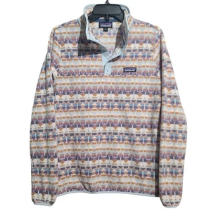 Patagonia Micro D Snap-T Pullover Fleece Geometric Size Medium - Picture 1 of 6