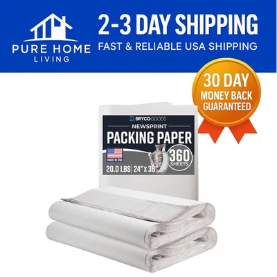 Made in the USA 360 Sheets Newsprint Packing Paper - For Stress-Free Moving - Image 1 of 4