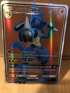 Lucario GX (Full Art) 122/131 Sm-Forbidden Light Holo - Picture 1 of 2