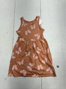 H&M Orange Butterfly Print Sleeveless Dress Girls Size 5T - Picture 1 of 6