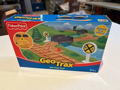 Fisher Price GEOTRAX Железнодорожный Путь Упаковка Бокс-сет ЗАПЕЧАТАННЫЙ НОВЫЙ Мост Железная дорога GEO TRAX - Изображение 1 из 3