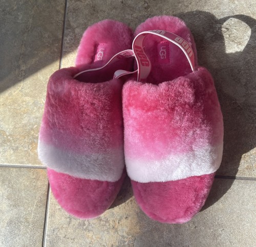 Nuovo blu sfumato Ugg Fluff sì diapositive 6Y 7 5