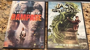 Jack The Giant Slayer / Rampage (2 DVD LOT) Dwayne Johnson, Swan McGregor *LN - Picture 1 of 1