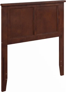 , Madison Twin Solid Wood Panel Headboard with Attachable Charger, Walnut - Picture 1 of 8