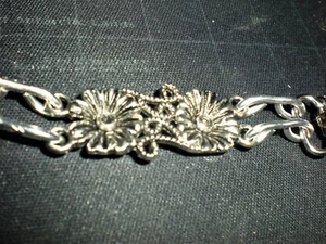 Cardigan, Sweater Blouse, Shawl Duck Clips/Clasps Tibetan silver Double Flower - Picture 1 of 3