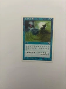 MTG SIMPLIFIED CHINESE 5TH EDITION LIFETAP NM ("V" EDITION SYMBOL) VHTF BLUE - Picture 1 of 6