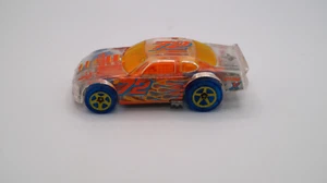 Hot Wheels Mattel 2005 Stockar Translucent #72 Flames Car /w Blue Tires - Picture 1 of 5