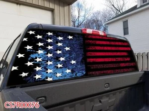 Camioneta pickup bandera americana SUV ventana trasera gráficos calcomanía envoltura tinte #76 - Imagen 1 de 6